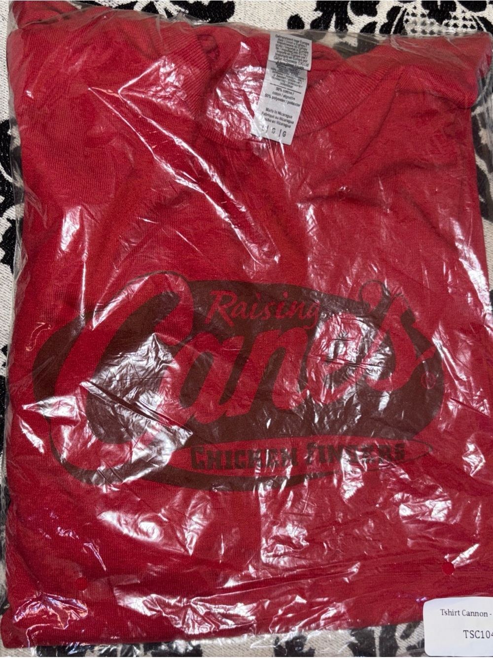 Raising Canes Promo Shirt L Adult Short Sleeve Cotton/polyester Gildan Brand